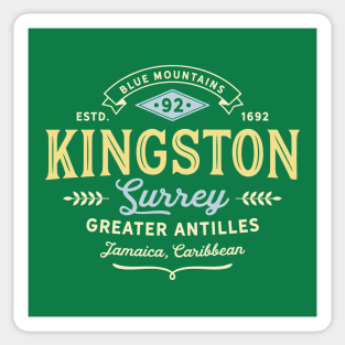 Kingston Jamaica vintage logo Sticker